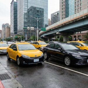 Uber cho biết thương vụ mua lại đội taxi Crown Taxi tại Đài Loan đã hoàn tất sau khi được cơ quan cạnh tranh và cơ quan thẩm định đầu tư phê duyệt, trong bối cảnh thị trường gọi xe–taxi tiếp tục cạnh tranh giữa nhiều nền tảng và đội xe địa phương. (Ảnh minh họa do AI tạo ra)