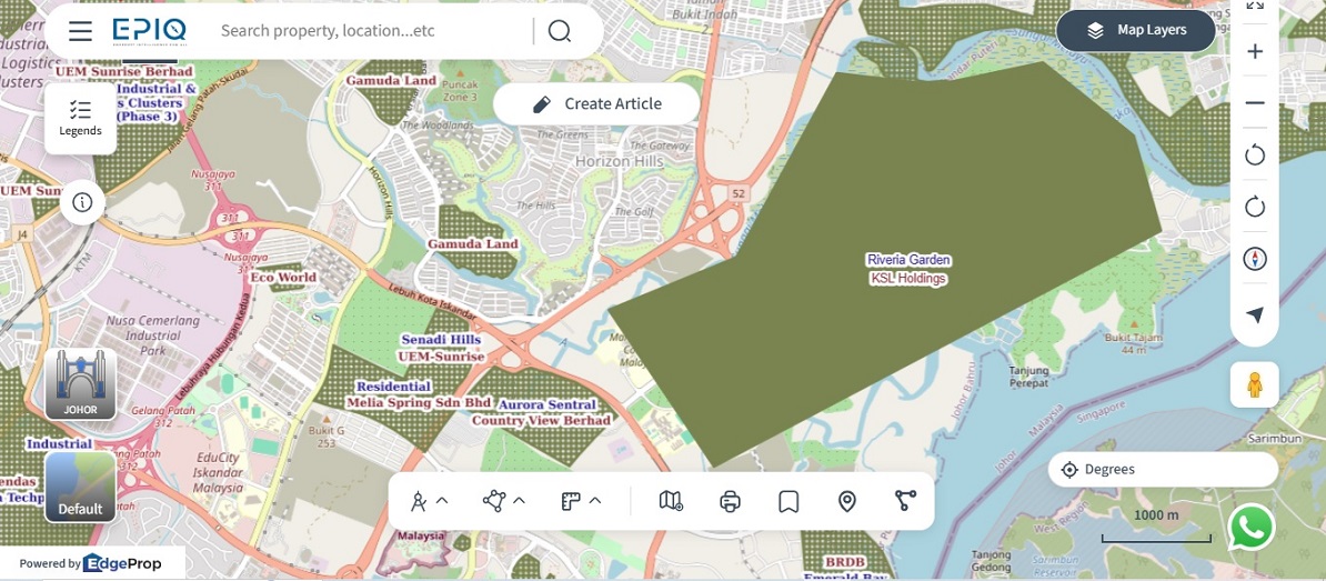 KSL Holdings công bố đại đô thị Riveria Garden tại Johor. Ảnh / EdgeProp