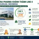 Satoria Pharma khánh thành Line 4 tại Pasuruan, nâng công suất dịch truyền y tế phục vụ thị trường Indonesia.