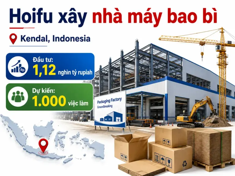 Hoifu khởi công nhà máy bao bì mới tại KEK Kendal, Indonesia, với vốn đầu tư khoảng 1,12 nghìn tỷ rupiah.