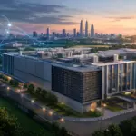 Trung tâm dữ liệu mới tại Malaysia được minh họa như một hạ tầng số kết nối khu vực, phục vụ nhu cầu điện toán đám mây, AI và lưu trữ dữ liệu.