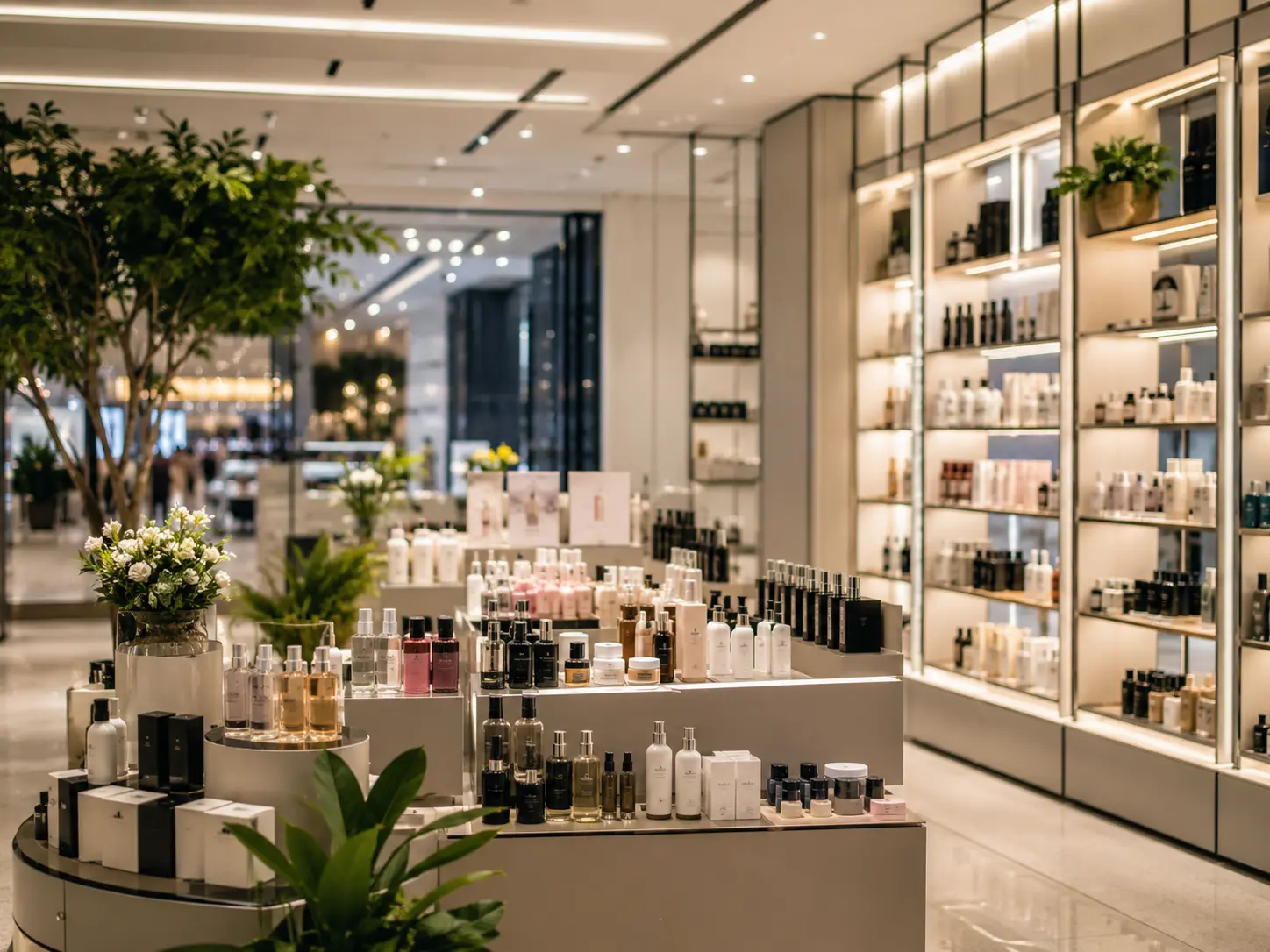 Không gian cửa hàng mỹ phẩm và chăm sóc sức khỏe hiện đại, gợi mô hình LOOKS độc lập của TOPS tại Thái Lan.