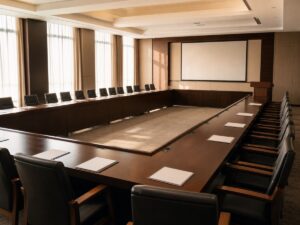 Phòng họp chính sách trung tính gợi nhắc tiến trình Thái Lan nâng chuẩn quản trị theo OECD. ---