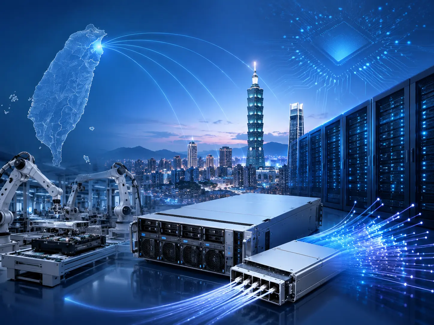 Hon Hai tăng đầu tư vào AI server và thiết bị kết nối tốc độ cao tại Đài Loan.