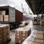 Khu bốc dỡ hàng hóa phản ánh nhịp xuất nhập khẩu đang hụt hơi của Philippines. Ảnh minh họa tin tức.