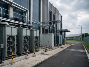 Cụm thiết bị làm mát phản ánh áp lực điện sạch của data centre Thái Lan. Ảnh minh họa tin tức.