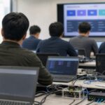 Không gian đào tạo số gợi lại chi phí học và dữ liệu khi doanh nghiệp nhỏ dùng AI. Ảnh minh họa tin tức.