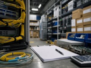 Thiết bị mạng và hồ sơ trơn gợi lại chi phí vốn trước hạn công cụ tài chính. Ảnh minh họa tin tức.