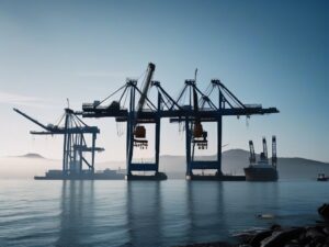 Cảng biển container tượng trưng cho dự án Cảng quốc tế mới Casiguran mà APECO đang mời gọi đầu tư