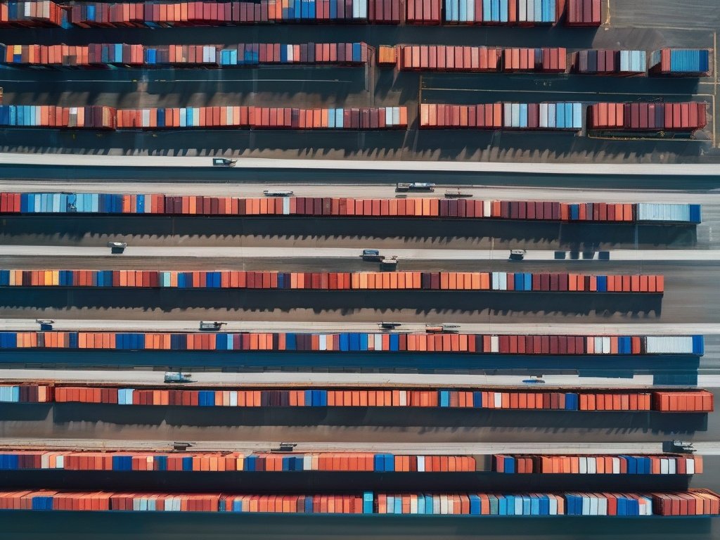 Ảnh minh họa cho bài về IEU CEPA: bến container tại một cảng biển ban ngày với cần cẩu và các chồng container, không có người, không có chữ đọc được