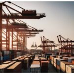 Cảng container và khu công nghiệp minh họa chuỗi cung ứng Trung Quốc+1 tại Đông Nam Á
