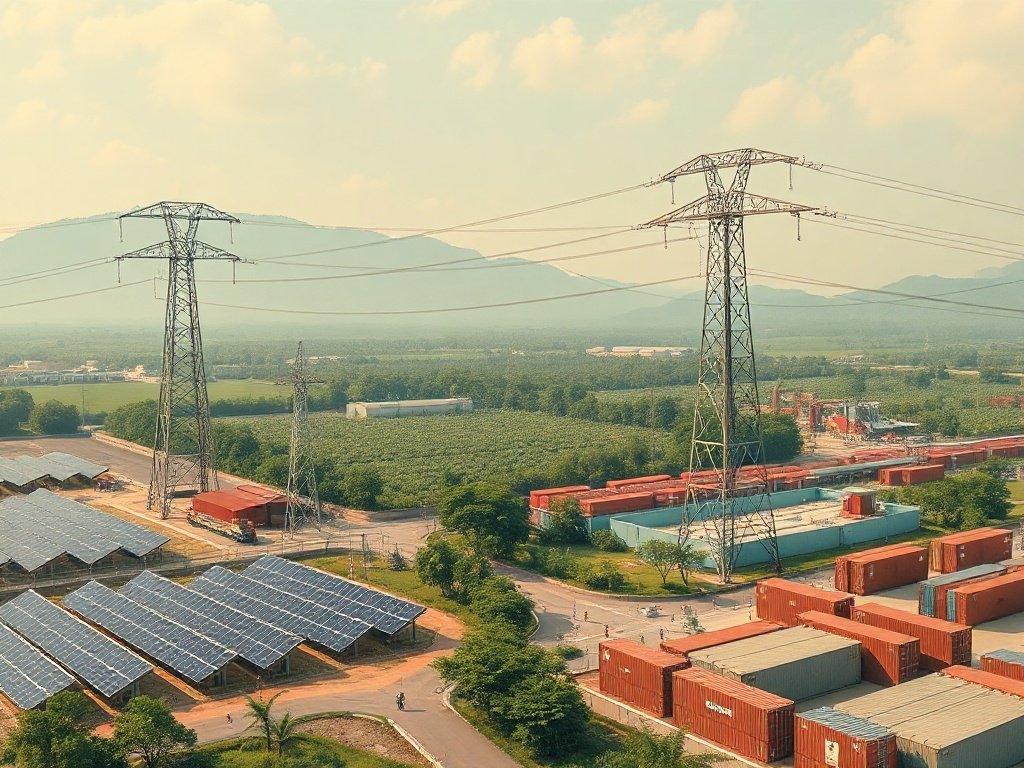 ASEAN energy investment: cảnh không chữ về lưới điện mặt trời, khu công nghiệp và tín hiệu sức cầu sản xuất