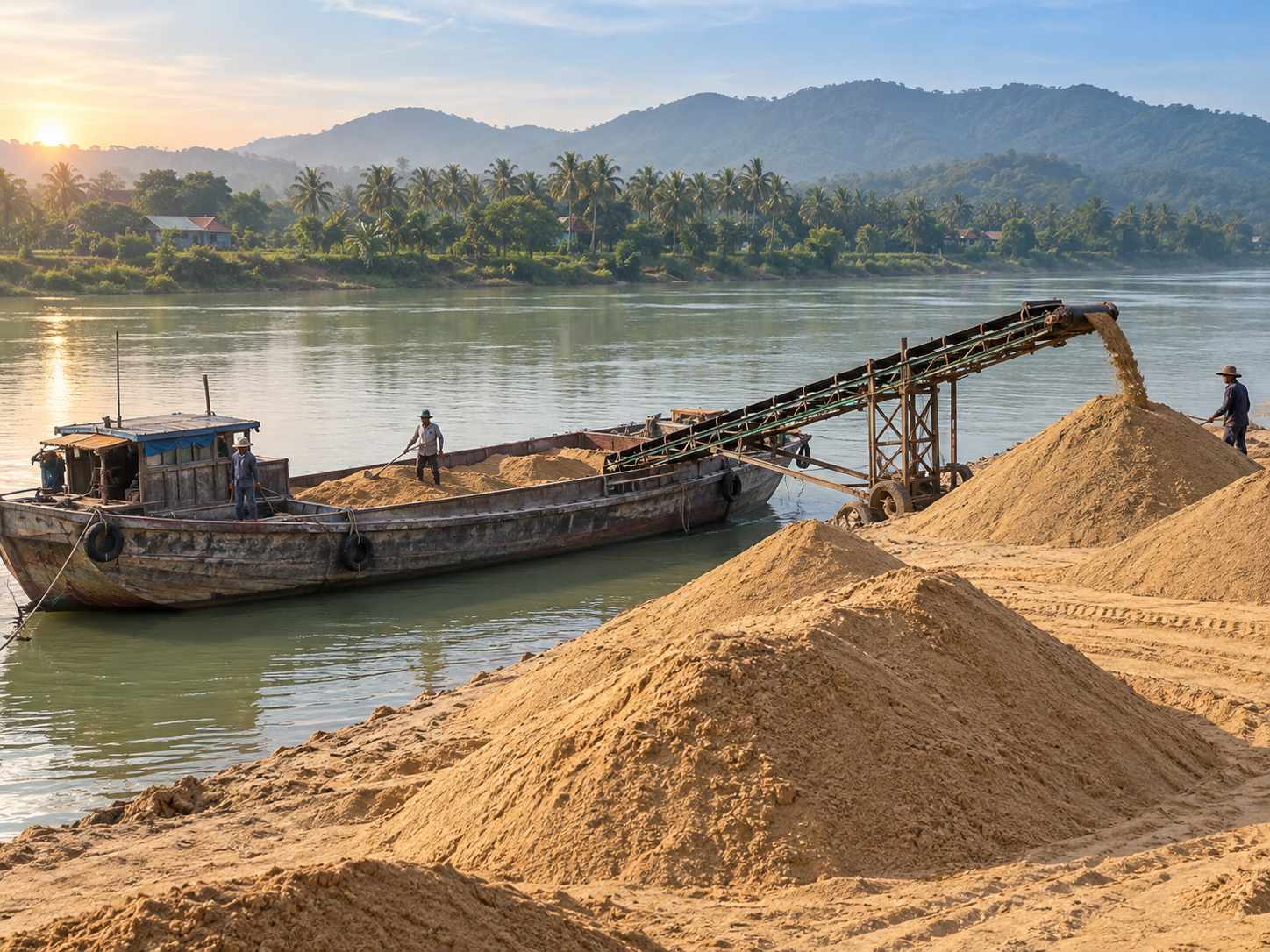 Quảng Ngãi đấu giá 58 mỏ vật liệu: có mỏ cát trúng hơn 1 triệu đồng/m3, đất san lấp vắng người đặt Ảnh: Minh họa tin tức