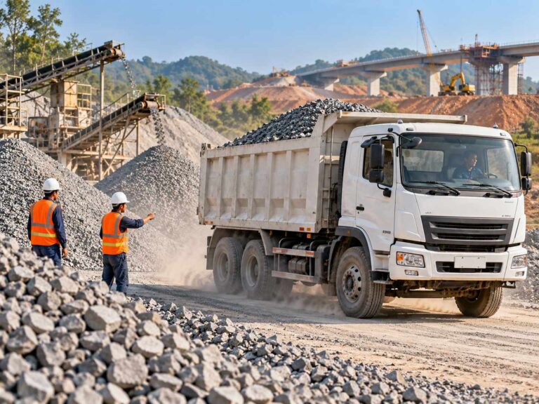 Bộ Công Thương điều phối vật liệu xây dựng liên tỉnh, Cà Mau cần 22,1 triệu m³ đá cho dự án trọng điểm Ảnh: Minh họa do AI tạo