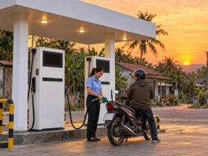VCCI góp ý điều kiện 40 cửa hàng sở hữu trong dự thảo nghị định kinh doanh xăng dầu Ảnh: Minh họa tin tức