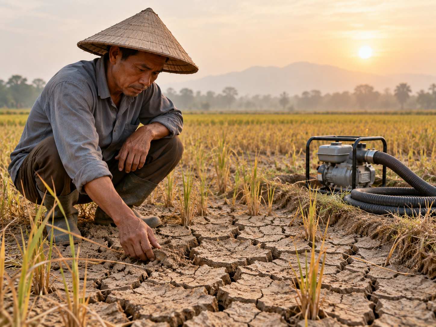 El Niño Indonesia: mùa mưa có thể muộn đến đầu 2027, Trung Java và Yogyakarta 131 ngày không mưa Ảnh: Minh họa do AI tạo