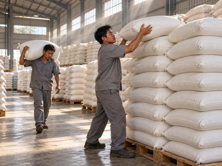 Giá gạo xuất khẩu của Việt Nam giảm 5,1% khi Indonesia dự kiến tồn 16 triệu tấn gạo cuối năm Ảnh: Minh họa tin tức