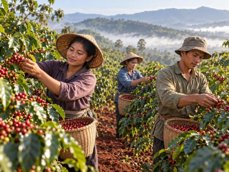 Cà phê HAGL: 1.000 tấn arabica, 47 nhân dân tệ/kg sang Trung Quốc theo lời ông Đức Ảnh: Minh họa do AI tạo
