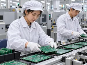 Xuất khẩu Malaysia tháng 9 tăng 54,5% lên 215,1 tỷ ringgit, nhập khẩu điện tử tăng 92,3% Ảnh: Minh họa do AI tạo